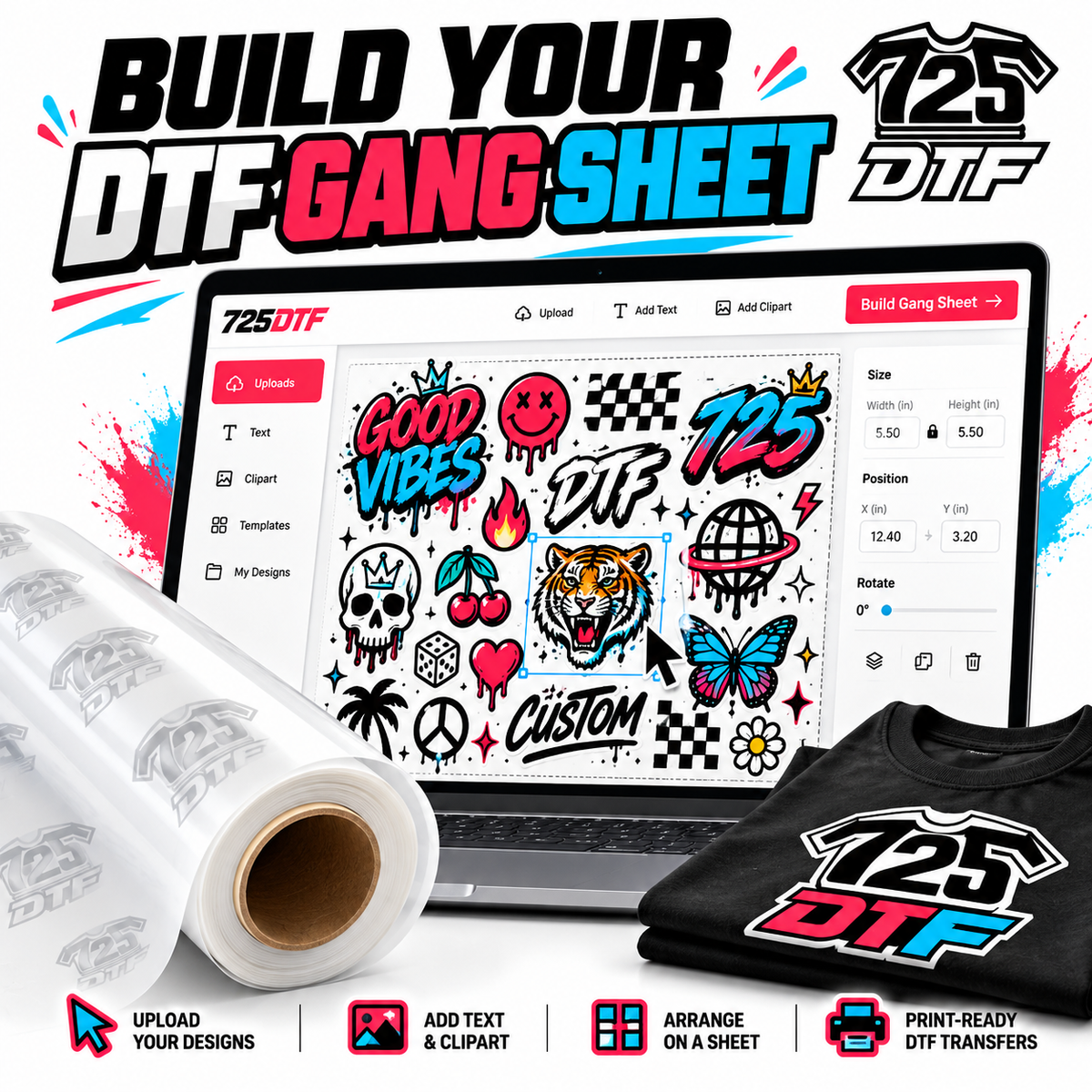 Build Your DTF Gang Sheet – 725DTF