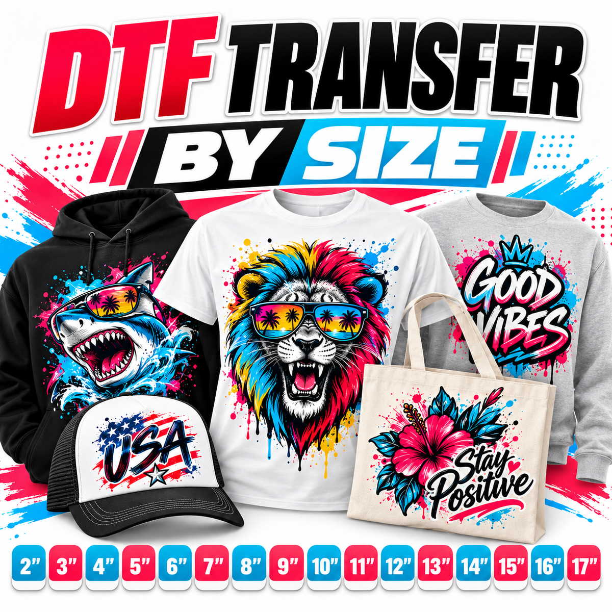 DTF Transfer By Size