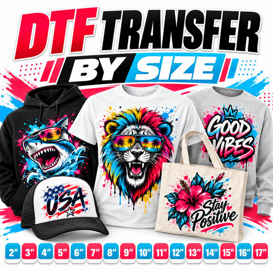 DTF Transfer By Size